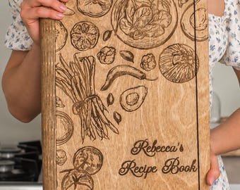 Personalized Recipe Book, Custom Recipe Binder with Blank Recipe Pages and Dividers