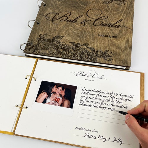 Personalized Instax Guest Book Polaroid Photo Album for Couple Etsy
