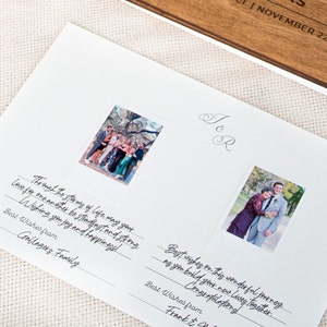 Wedding Photo Album Personalized Wooden Guest Book Instax Bridal Shower Gift image 10