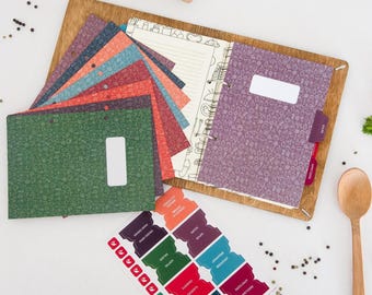 Recipe Book Dividers and Stickers for Custom Recipe Book
