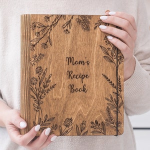 Personalized Recipe Book Blank Custom Cookbook Binder To Write In Mothers Day Gift