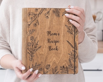 Personalized Recipe Book Blank Custom Cookbook Binder To Write In Mothers Day Gift