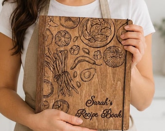 Personalized Recipe Book, Blank Custom Recipe Binder, Family Recipes