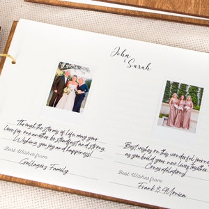 Wooden Guest Book for Wedding Instax Polaroid Album Anniversary Gift for Couple image 6