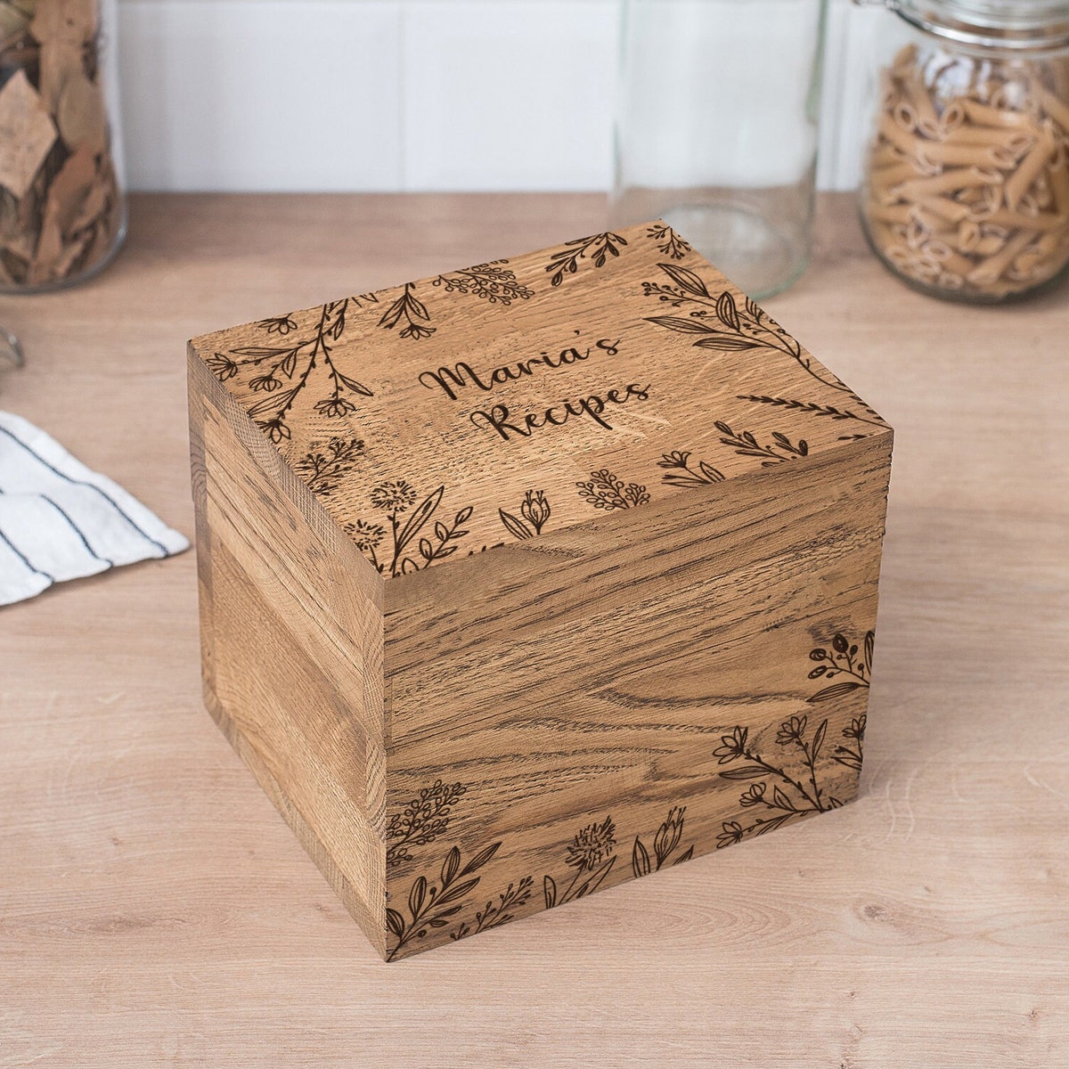 Custom Recipe Box with Dividers