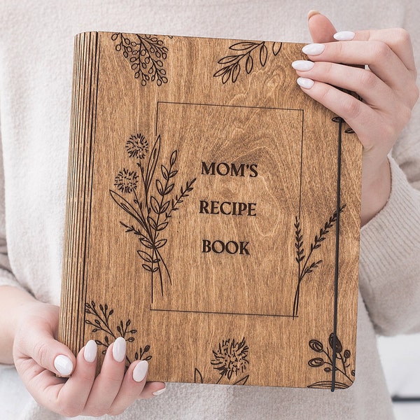 Livre de recettes personnalisé vierge reliure de livre de cuisine personnalisée cadeau fête des mères