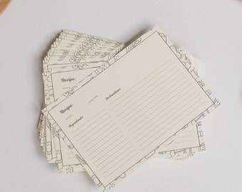 Recipe cards for Recipe Box 4x6