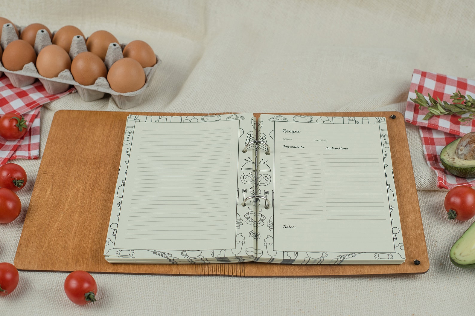 Personalized Recipe Book Binder Custom Blank Cookbook for Mom Etsy