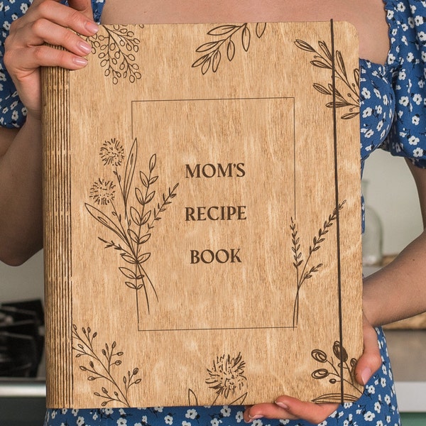 Custom Blank Recipe Book Binder To Write In Own Recipes Christmas Gift For Mom Daughter
