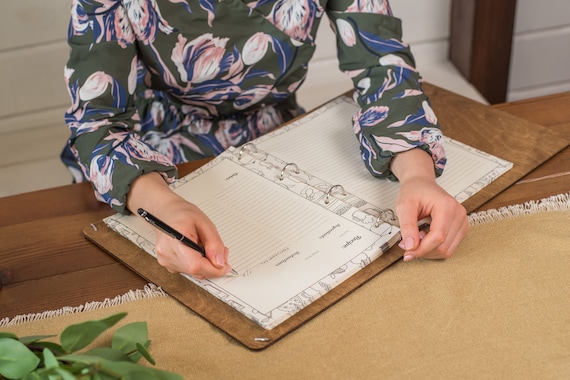 Personalized Recipe Book Blank Binder Gift for Mom Wooden Cookbook Mothers Day Gift