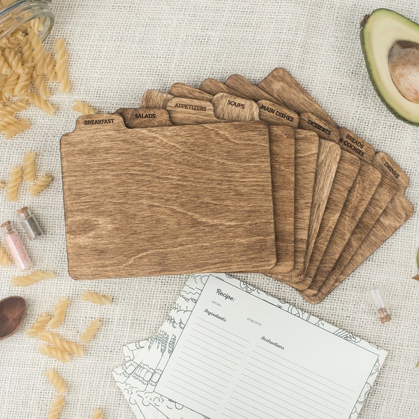 Recipe Card Dividers - Etsy