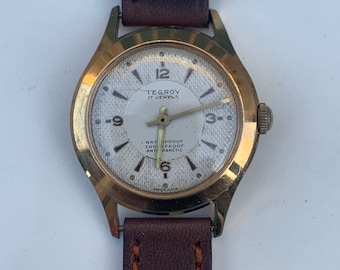 Tegrov 17 Jewels – Vintage Men's Watch - Etsy Tegrov 17 Jewels – Vintage Men's Watch - Etsy