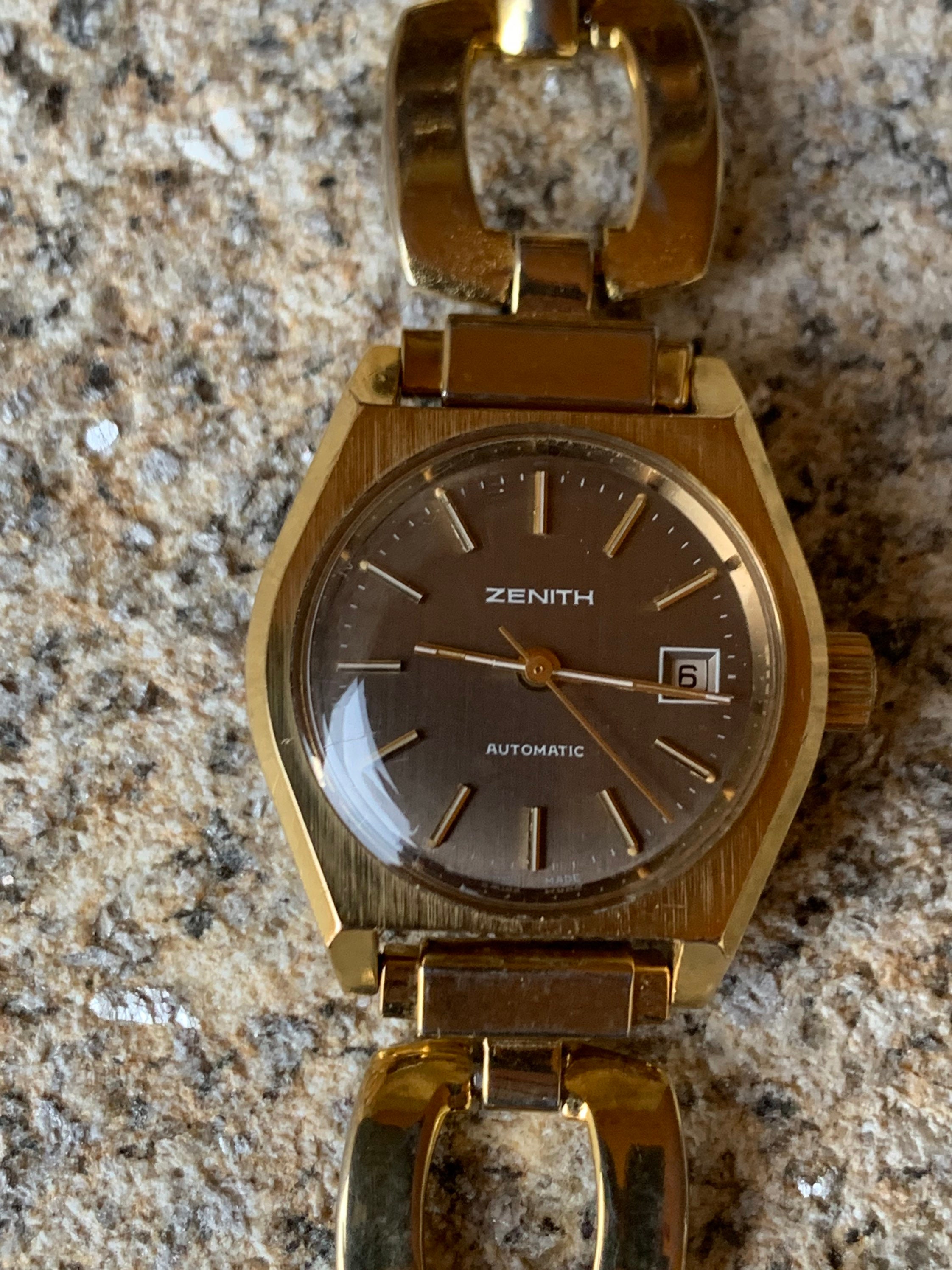 zenith automatic gold watch