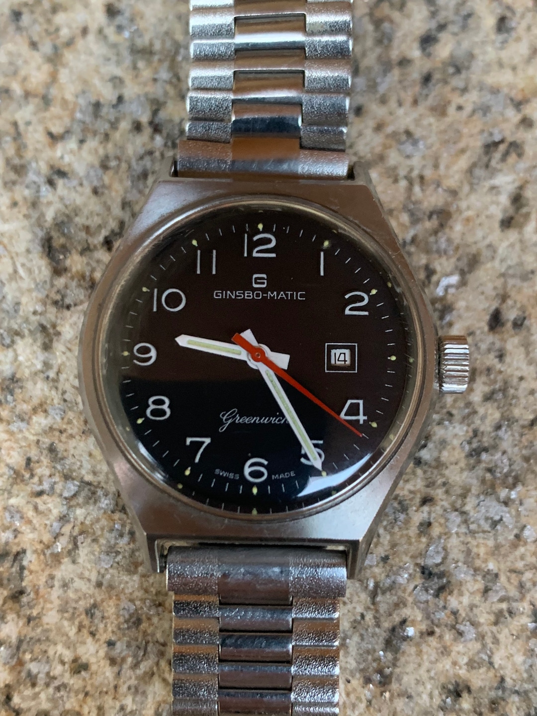 Ginsbo Matic Greenwich With Date – Vintage Watch - Etsy