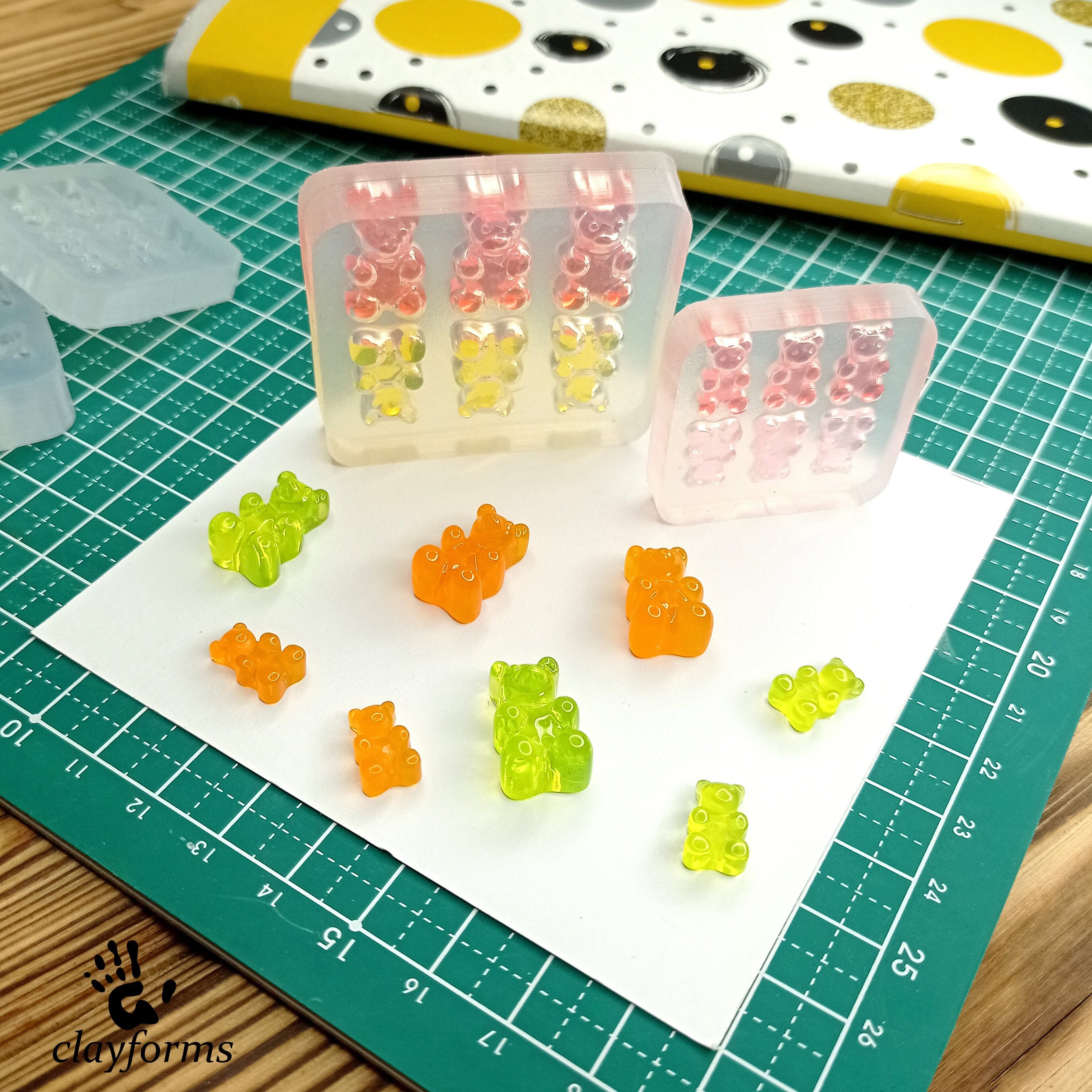 Miniature Gummy Bear Mold. Silicone Molds. UV Epoxy. Resin Etsy
