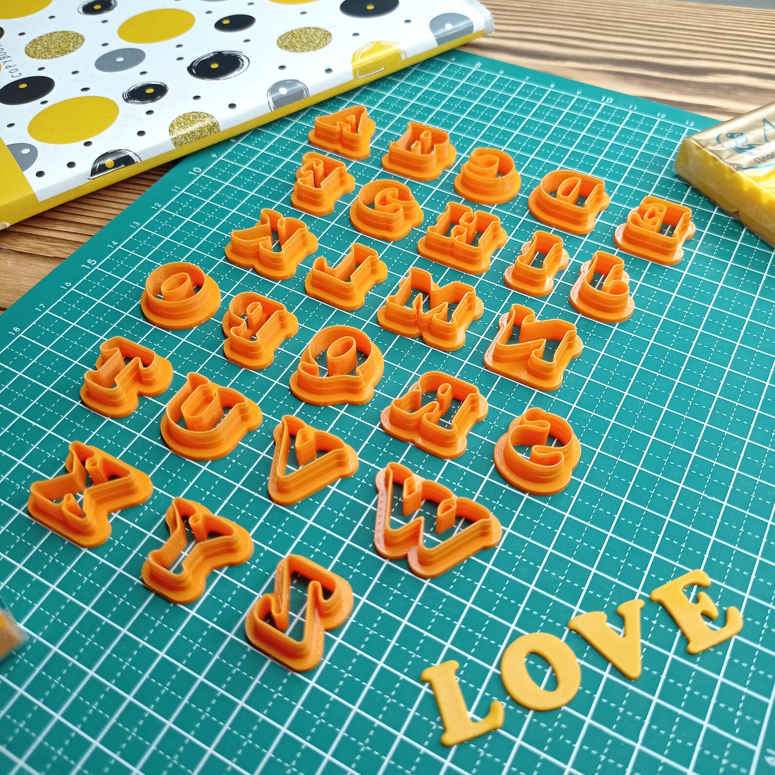 Polymer clay cutters. Alphabet cutters. Set of letters. Etsy