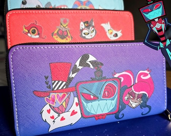 Vees Hazbin Hotel Vox Valentino Velvette Wallet Long Coin Purse