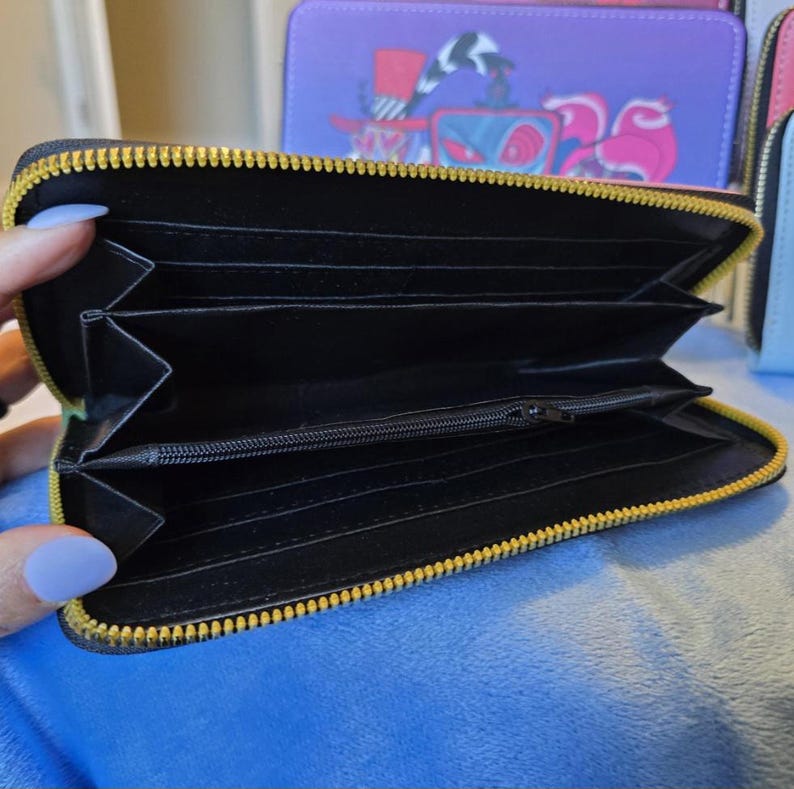 Vees Hazbin Hotel Vox Valentino Velvette Wallet Long Coin Purse image 3