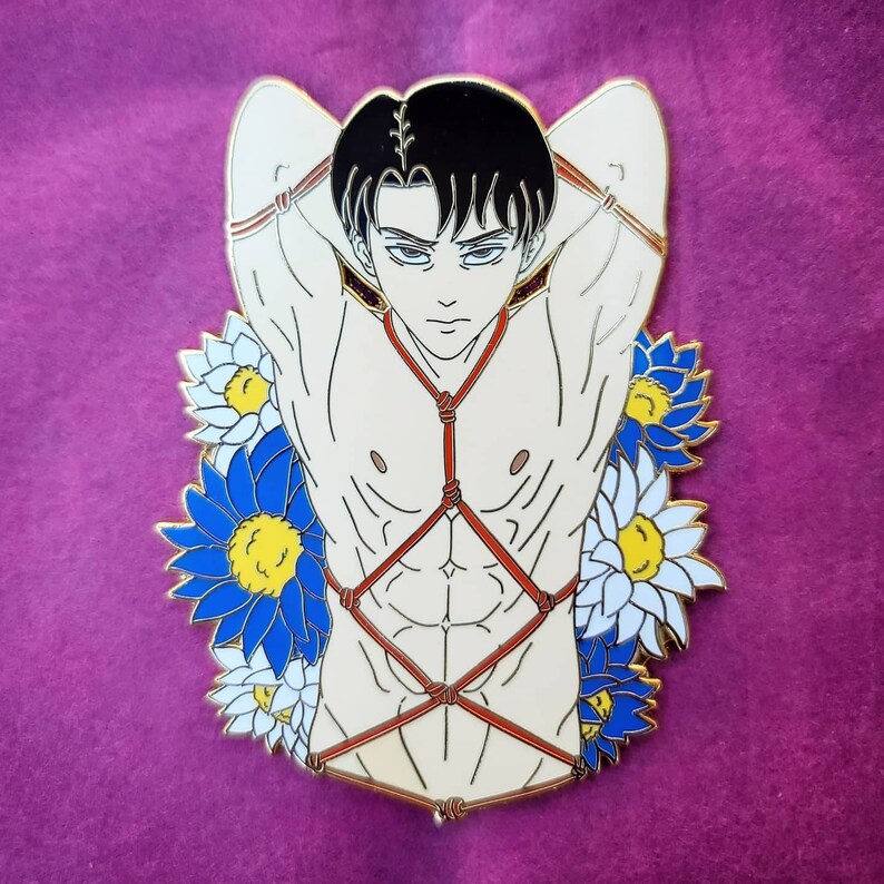 Lewd Levi Ackerman Enamel Pin Hard Pin Attack on Titan - Etsy