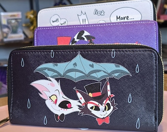 Angel x Husk Loser Baby Hazbin Hotel Long Wallet Coin Purse