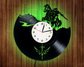 Details about   Legend of Zelda Vinyl Record Wall Clock Home Fan Art Decor 12'' 30 cm 7134 