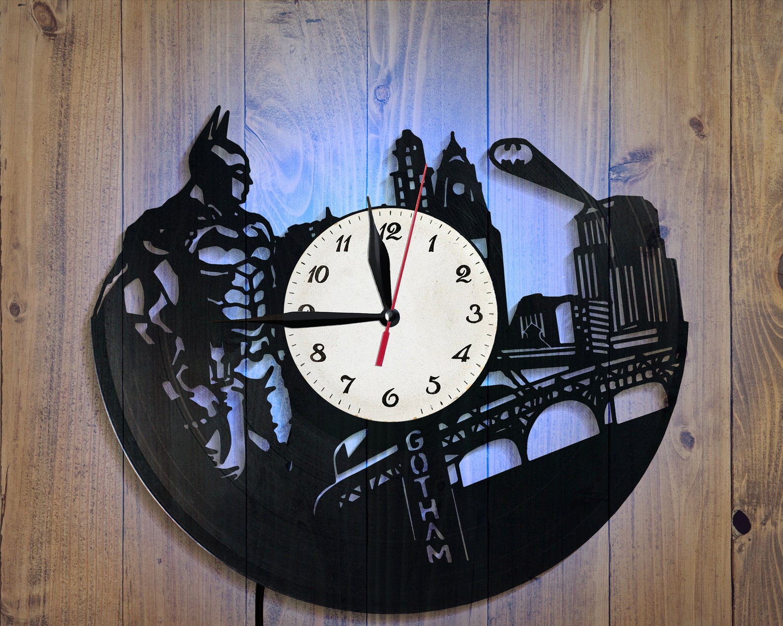 Batman Wall Clock Batman Print Gift Idea DC Comics Gift Etsy