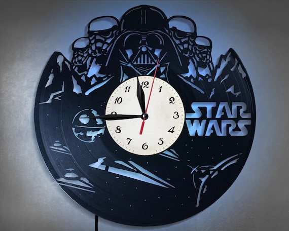 Star Wall Clock Darth Vader Wall Clockvinyl -