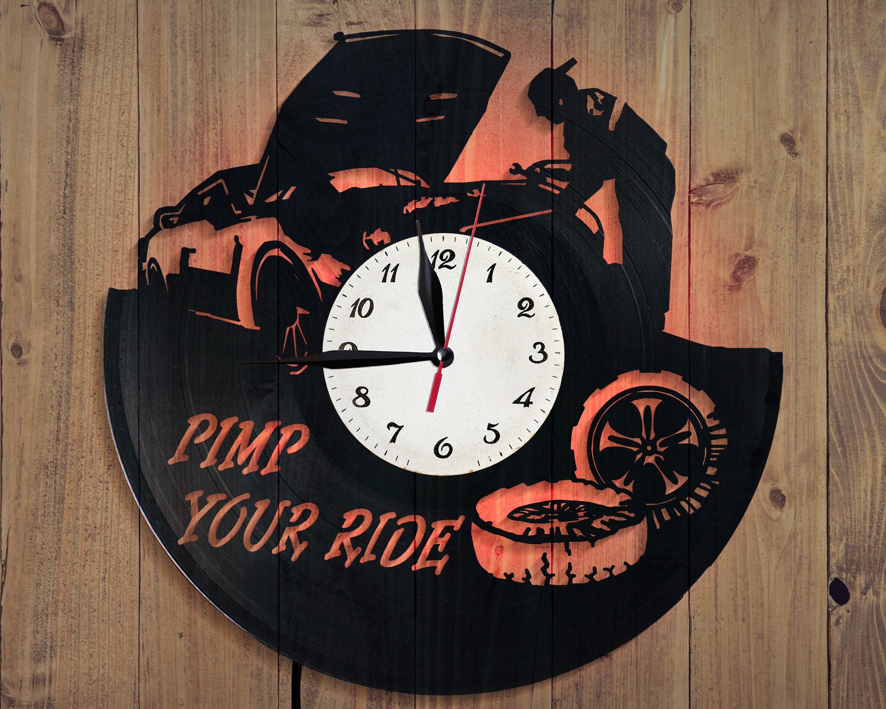 Garage Wall Clock Vinyl Wall Clock Custom Gift Gift for Etsy