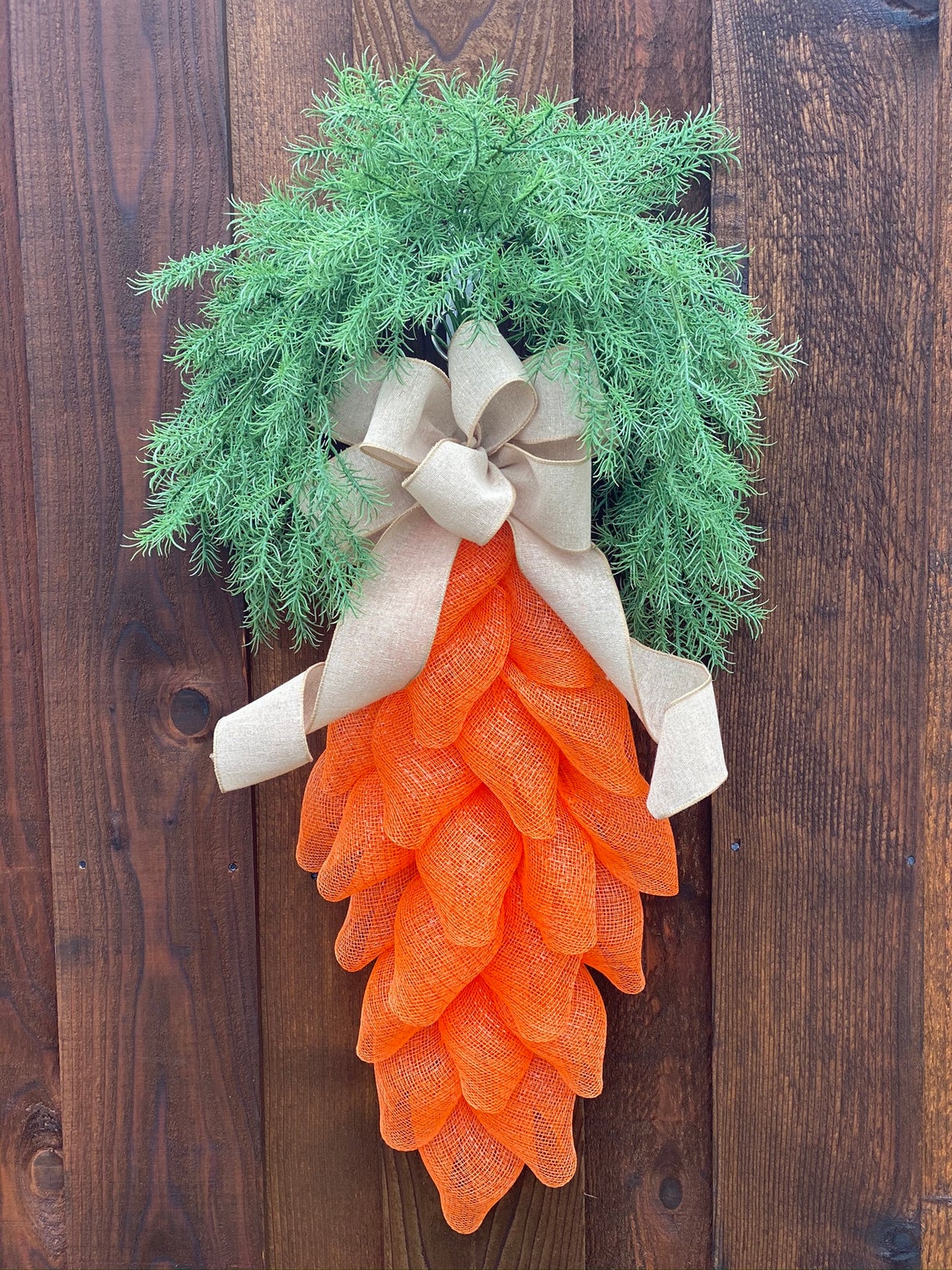 Spring or Easter Carrot Door Swag Orange Carrot Wall Decor Etsy