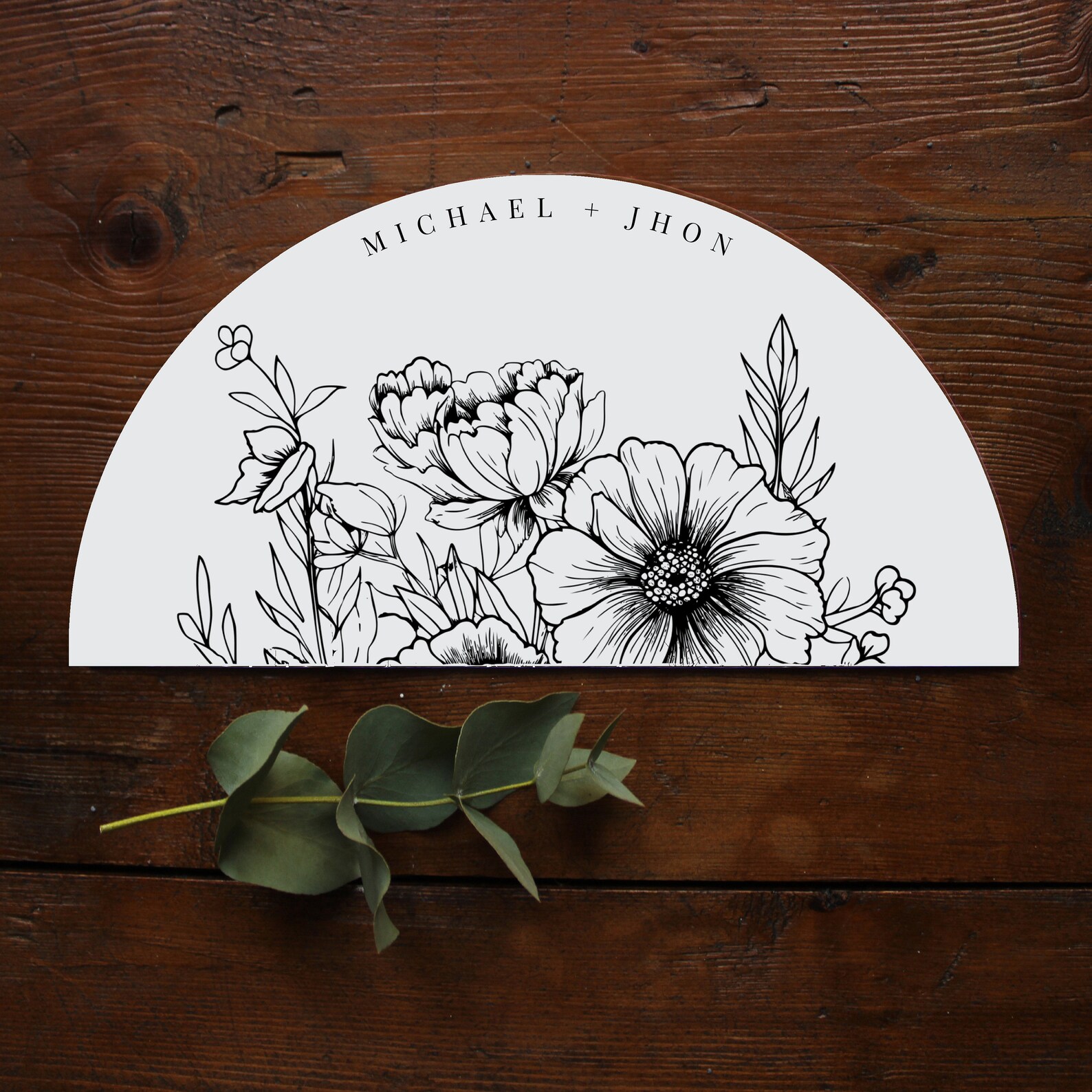 SARZANA Wedding Flowers Fan, Printable Wedding Fan Template, Editable Fan, Botanical Wedding Fan ...
