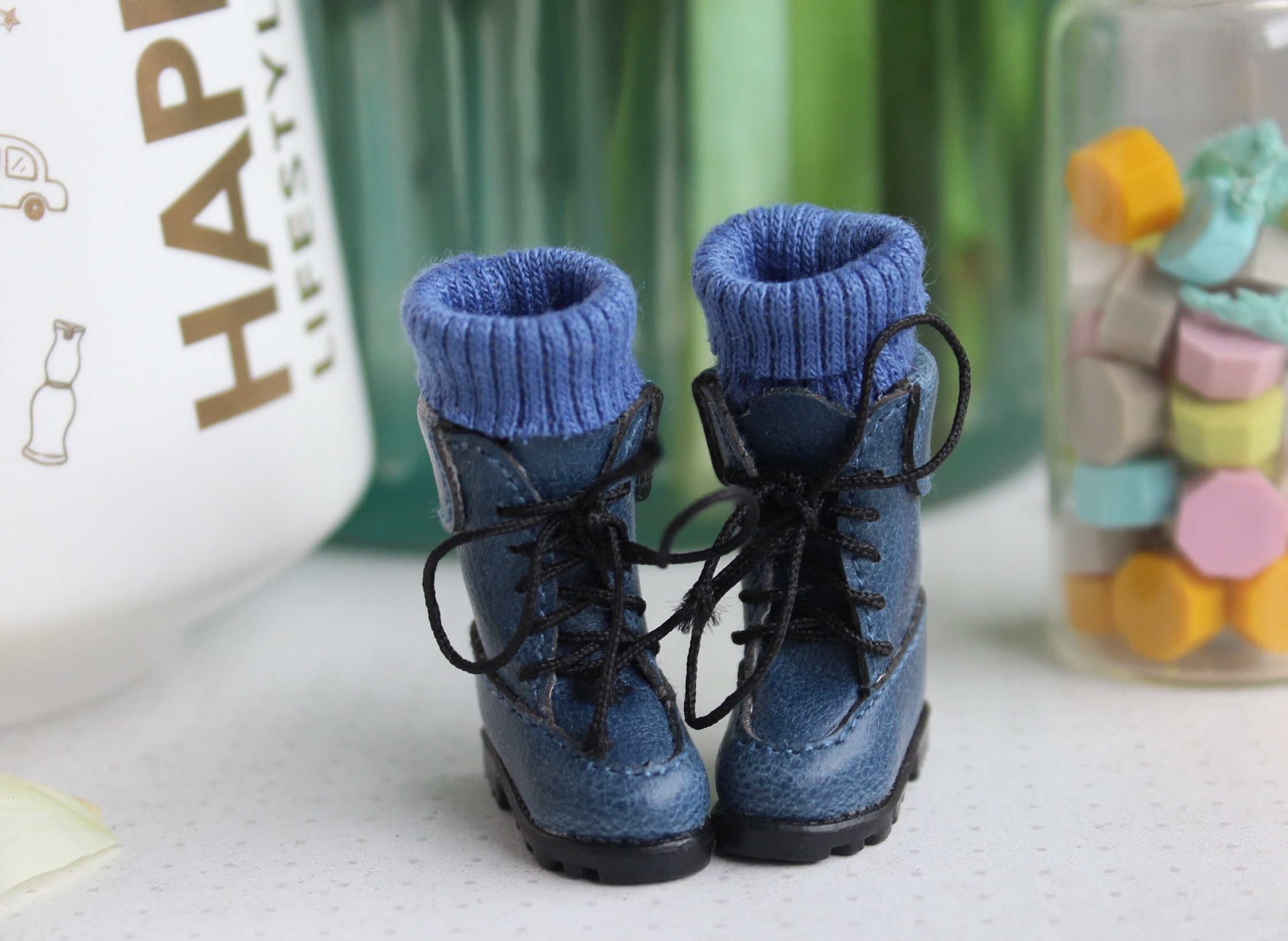 Blythe shoes lace-up boots with accessory socks