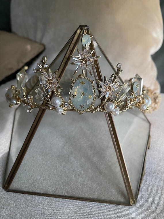 Wedding Tiara Crystal Tiara Celestial Bridal Crown - Etsy