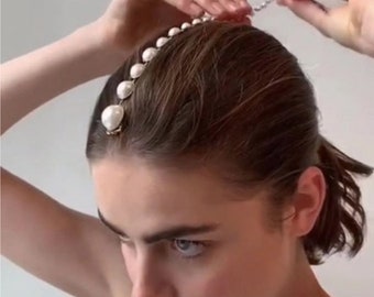 On trend Pearl Hair Decor Pearl hair chain~ DROP