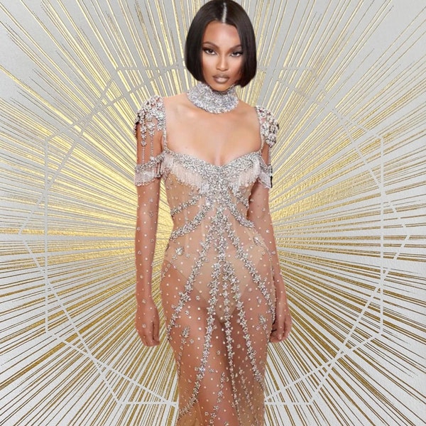 Kendall Jenner Abendkleid, Alternative Braut oder Abendkleid, Ziegfeld Girl Hollywood Style 20er Jahre Brautkleid in Champagner Blush ~ KAY