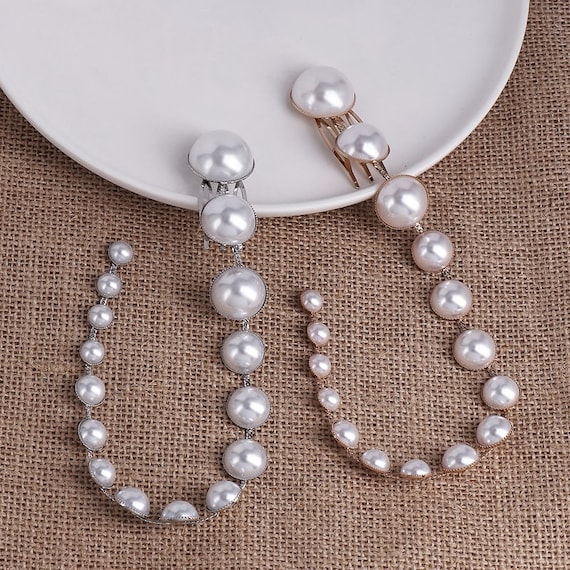 On Trend Pearl Hair Decor Pearl Hair Chain DROP 