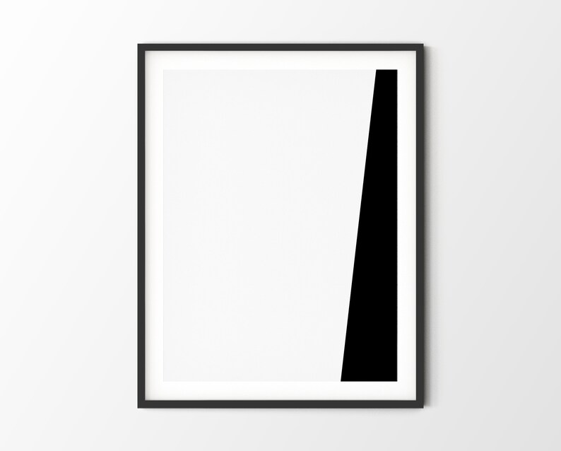 Black and White Print Geometric Print Minimalist Wall Art Etsy