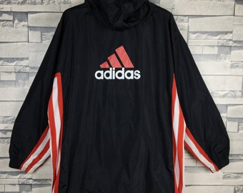 Adidas hoodie parka | Etsy ADIDAS Vintage adidas großes Logo Fullzipper Jacke schönes