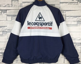 Vintage Lecoq Sportif Sweater Jacket Sweatshirt Big Logo Pullover Jacket Hip hop Streetwear jacket TTS Small Refer Measurement