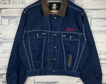 James dean jas | Etsy 1940 Rebel Schreeuwt Lederen Jas Vintage Mens 40s Chestnut