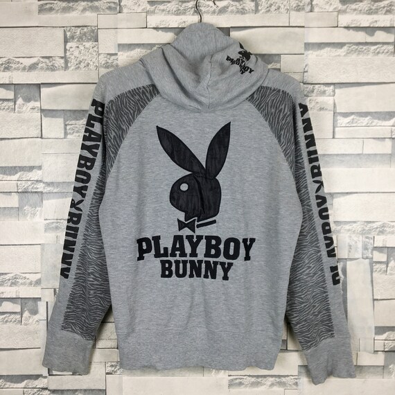 PLAYBOY Hoodie Medium Vintage 90s Playboy Bunny Bi