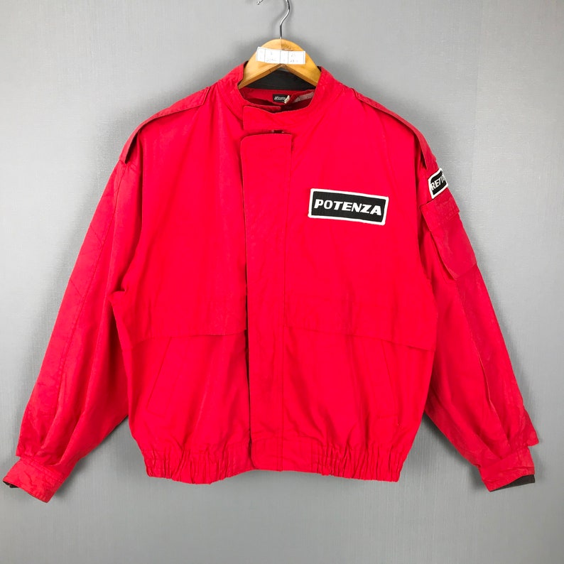 BRIDGESTONE Jacket Medium Vintage 90s Bridgestone Potenza RE710 Racing Motorspors Sportswear Zipper Light Windbreaker Jacket Size M