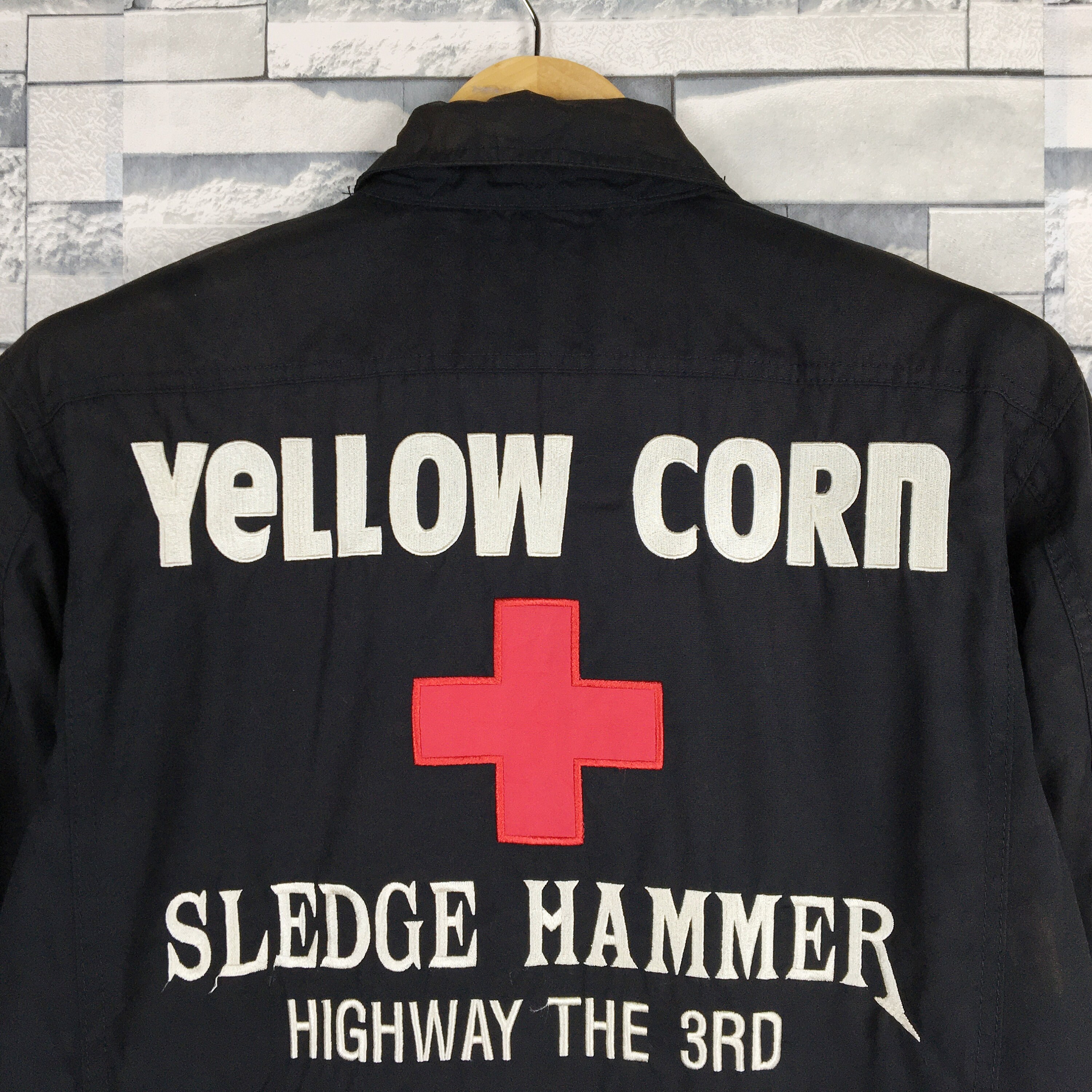 YELLOW CORN Sledge Hammer Motor Jacket Medium Vintage 90s Etsy