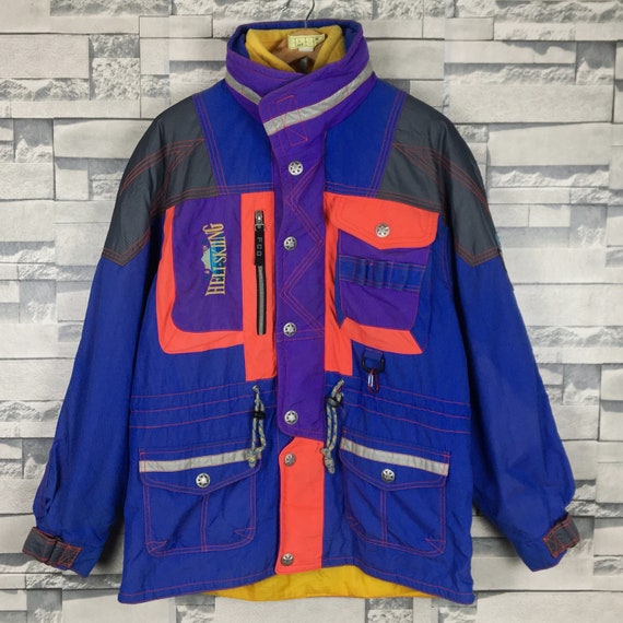 HELI Skiiing Ski Jacket Large Vintage 90s Heli Ski