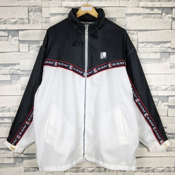 Karl Kani Sport Hoodie Jacket XLarge Vintage 90s Kani Windrunner Hip Hop Rap Fubu Streetwear Karl Kani Jeans Windbreaker XL
