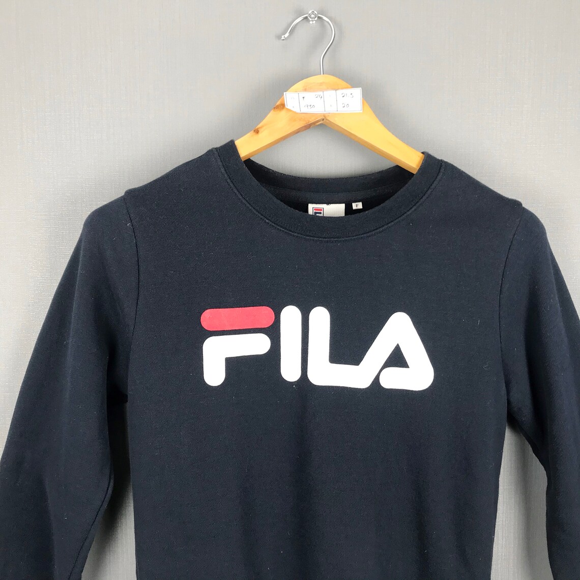 FILA Hoodie Women Medium Vintage 90s Fila Sweater Big Logo | Etsy
