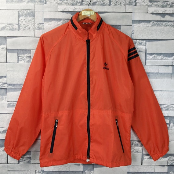 orange adidas coat