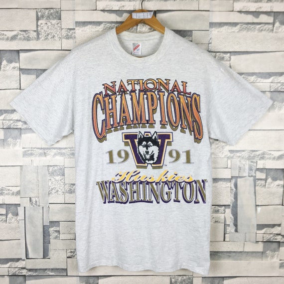 Washington Huskies Football NCAA T-Shirt Large Vin