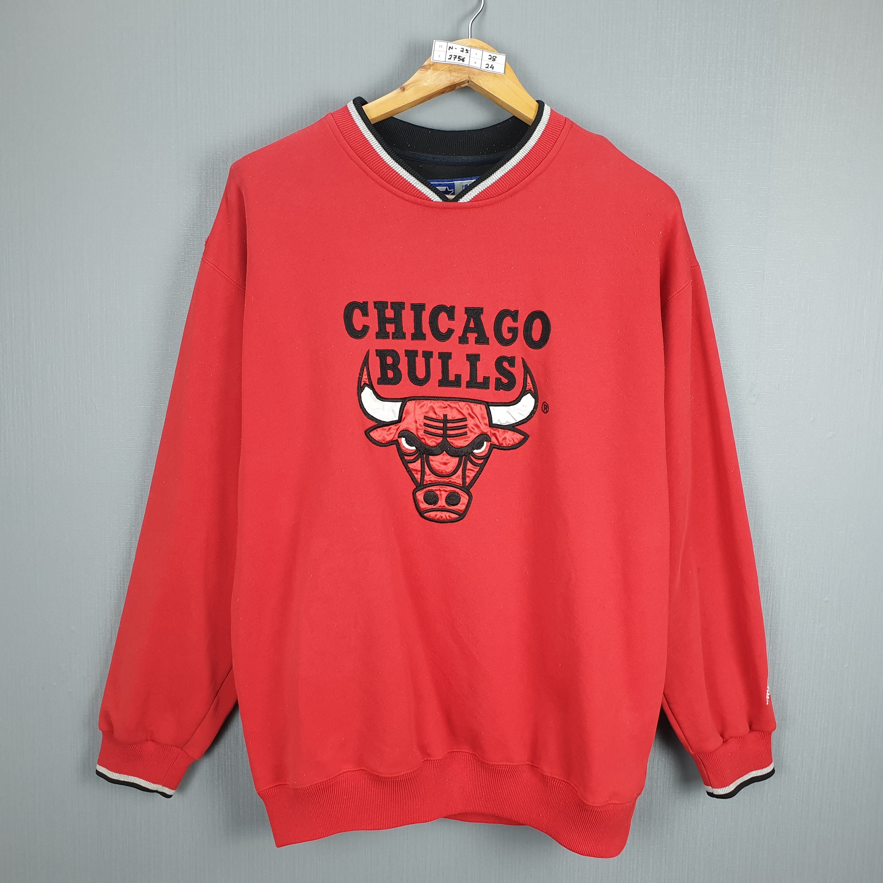 CHICAGO BULLS Sweatshirt Großer Vintage Starter Chicago Bulls Etsy