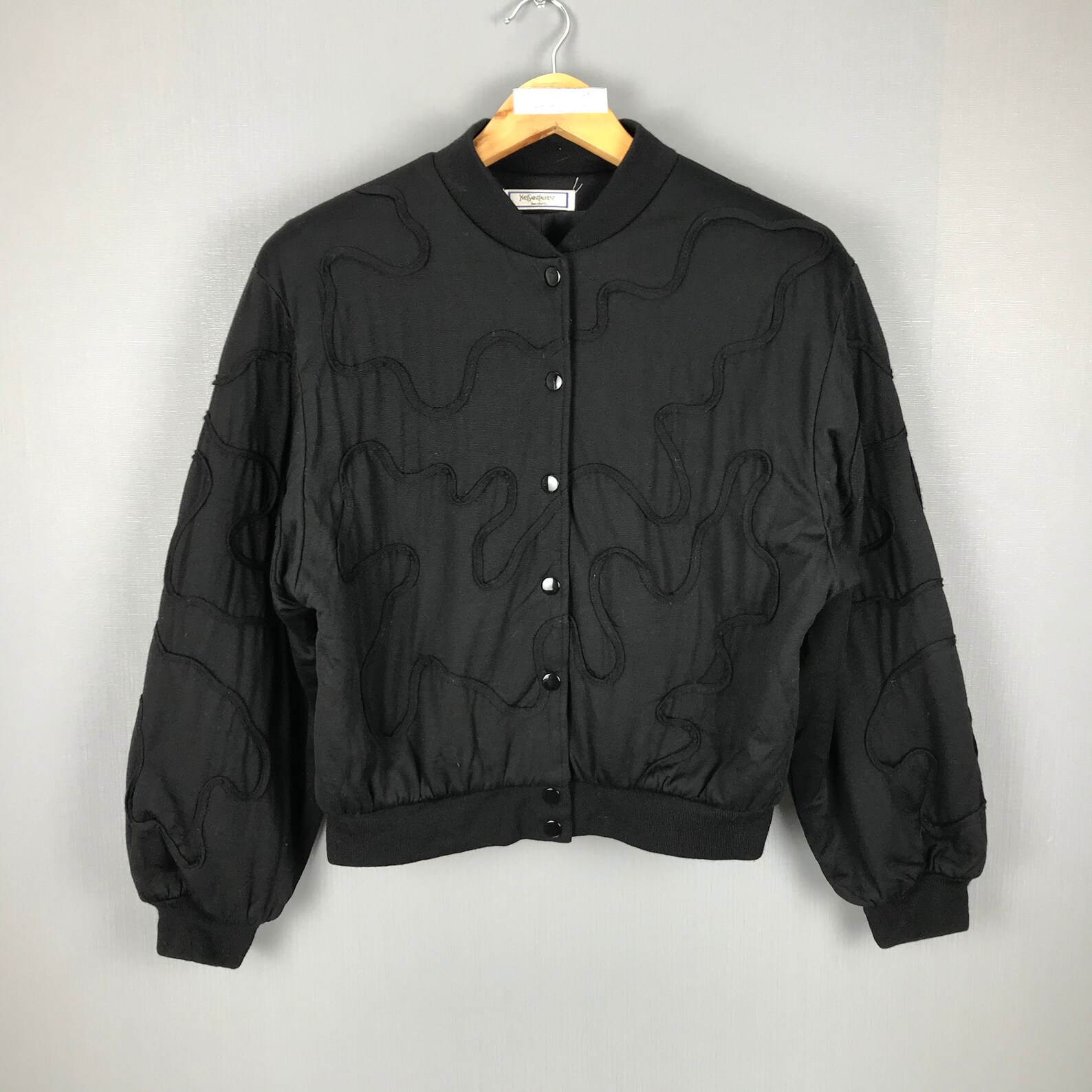 YSL Jacket Medium Vintage 90s Yves Saint Lauren Bomber Jacket Etsy