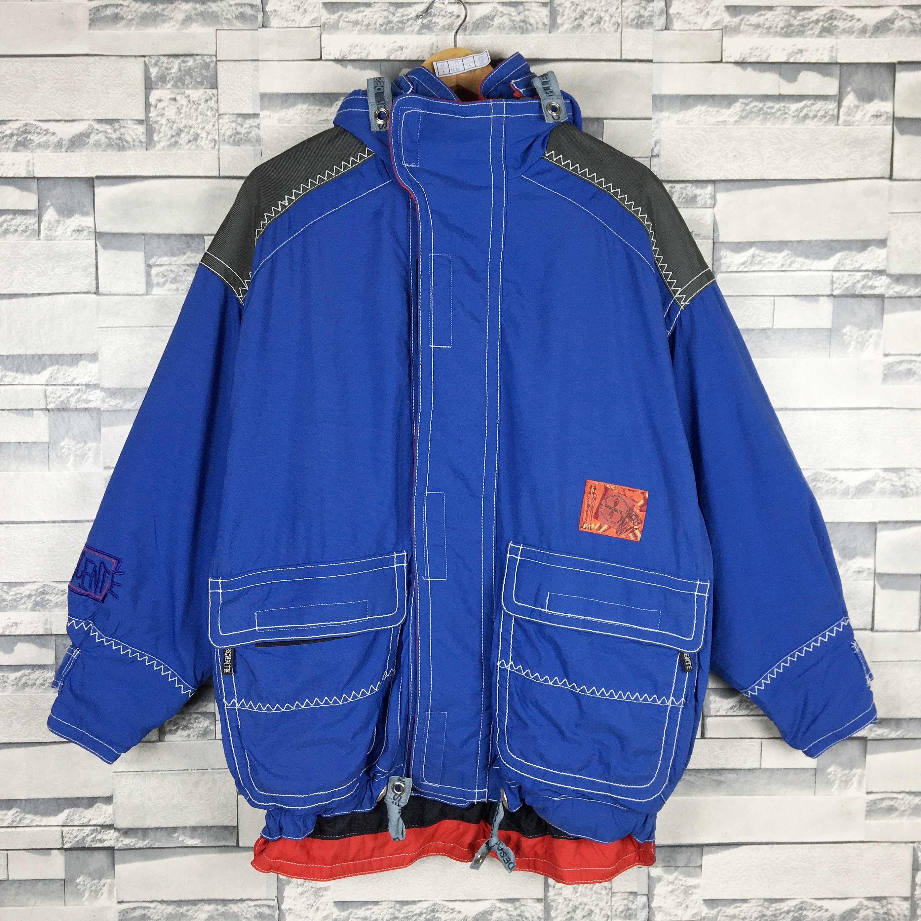 DESCENTE Ski Jacket Medium Vintage 90s Descente Ski Wear Blue Etsy